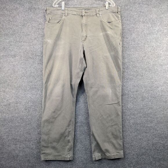 Duluth Trading Co. Flex Fire Hose Straight Leg Pants Mens 42x32 Gray Workwear - Picture 2 of 16